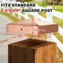Tandefio 8 Pcs 6x6'' Solid Copper Post Caps Fence Pyramid Decking Caps with Screw for Metal Wood Cedar Fence Deck Corridors Mailbox Posts End Cover