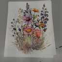 ZOQIPQO Watercolor Minimalist Wildflowers Art Print, Colorful Wildflower Art, Flower Pictures Canvas Wall Art, Colorful Floral Flower Print for Garden Farmhouse Bedroom Decor, 6pcs(8"x10", Framed)