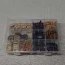 Assorted Handmade Buttons, 120Pcs Wooden Buttons Art DIY Craft Supplies with Box