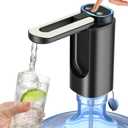 3 Mode Foldable Nozzle 5 Gallon Water Dispenser, Water Bottle Pump for 5 Gallon, Portable Electric Water Jug Dispenser for Gallon Bottle Switch (Light Black)