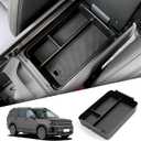smabee Center Console Organizer for 2024 2025 Hyundai Santa Fe Armrest Storage Box ABS Storage Tray Insert Interior Accessories Black