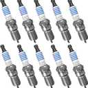 MAS Set of 10 Ignition Coils Pack DG508 & Motorcraft Platinum Spark Plugs SP479 Compatible with Ford E350 E450 F250 F350 F450 F550 Econoline Super Duty F53 6.8L V10 3W7Z-12029-AA AGSF-22W-MX