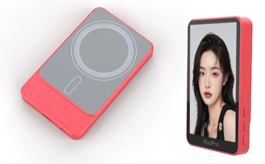 Selfie Monitor Screen for iPhone 7-16 Series, Secure Private Wireless P2P, 4K/1080p Magnetic Back Camera Vlog Monitor with 164FT Range for YouTube TikTok Live Streaming