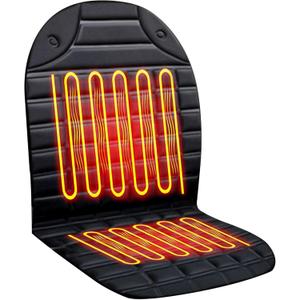 FOTN Heated Seat Covers, Fast Heating Heated Seat Warmer High-Low Heating Settings, UL Listed, Black, Upgrade, LT0614