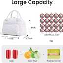 2 x MAMONA Lunch Bag for Women Men Large Capacity Reusable Lunch Box Corduroy Insulated Cooler Tote Bags for Office Picnic