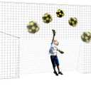 Soccer Goal & Backstop Net with Rebounder | All-in-One Backyard Soccer Training Equipment