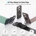 BENKS ArmorPop Magnetic Phone Grip & Stand for MagSafe, 360 Rotation Adjustable Phone Ring Holder for iPhone 17/16/15/14/13/12 Series, Durable Kevlar Design