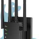 WiFi Extender Signal Booster with Ethernet Port, Dual Band 5GHz/ 2.4GHz, Up to 12880 Sq. Ft Coverage, WiFi Range Extender for Home and Outdoors, 1200Mbps WiFi Booster