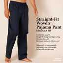 Amazon Essentials Men's Cotton Poplin Straight-Fit Pajama Pants with Drawstring Elastic Waist (M)