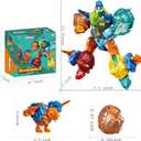 6 in 1 STEM Dinosaur Robots Transformed Toys Set,Toddler Toys for Kids Boys Ages 6 7 8 9 10+,Dinosaur Toys Christmas Birthday Gifts