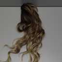 AISI HAIR Blonde Wig with Bangs Long Wavy Synthetic Wig for Women with Daily Party Use