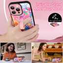 KANGHAR for iPhone 16 Pro Max Case Stand Summer Collage Coastal Full Body Rugged Shockproof Protection Glossy Protective Slim Case 6.9 Inch Pink