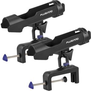 PLUSINNO Fishing Boat Rods Holder Large Clamp Opening 360 Degree Adjustable Fishing Rod Racks Folding Holder