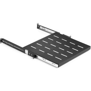 1U Sliding Rack Shelf 19" Server Rack Mount Cabinet 14"-22" Adjustable Depth 4 Post