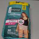 Depend Fresh Protection Adult Diapers, Incontinence Underwear for Women, Disposable, Maximum, Medium, Blush, 30 Count