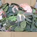 DearHouse 2Pcs Artificial Peony Flower Garland and - Silk Peony Garland with Flowers and Eucalyptus for Wedding Party Table Decoration,6ft/Strand (Pink)