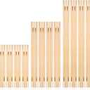 24 PCS 6 Sets Stretcher Bars for Needlework, 3 Sizes Wooden Canvas Stretcher Bars with Thumb Tacks Needlepoint Frame Canvas Stretchers Bar Set for Crafts Supplies, Gifts(7.87", 11.81", 15.75")