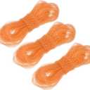 MECCANIXITY 3 Roll 26 Yards Mesh Tube Deco Flex, Solid Mesh Tube for Crafts Wreaths Gift Wrapping Christmas Table Drapes Decorations, 3/8 Inch, Orange