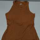 Chic-Me Tank Top with Bra, Ribbed Tank Top with Built in Bra, Round Neck Ribbed Tank Top with Bra Pads