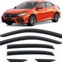 Window Visors Rain Guards for Honda Civic Hatchback 2016-2021