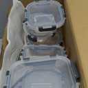 FineDine 24 Piece Premium Borosilicate Glass Meal Prep Containers Glass - Airtight Food Storage Containers with Lids, Hinged Locking Lid, BPA Free, For Meal Prep/Freezer/Oven (Grey)