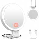 Makeup Mirror with Lights, Magnifying Mirror 1X/30X with Adjustable 3 Color Light, Double Side Control, 2000mAh Rechargeable, Lighted Makeup Mirror with Magnification, Smart Memory, Gift for Women