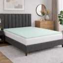 1-Inch High Density Medium Firm Foam Mattress Topper, CertiPUR-US Certified for Superior Comfort and Support, Twin, Green