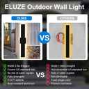2 Pack Outdoor Long Wall Lights Fixture Dimmable, 24in Modern Linear Outdoor Wall Lights 5CCT, IP65 Waterproof Black Exterior Lighting Fixtures for Garage, Porch, Front Door