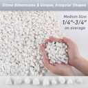 Mulctun 2Lb White Rocks for Plants, 1/4"-3/4" White Pebbles, Decorative Stones for Vases, Small Aquarium Gravel for Fish Tank Garden Rocks for Potted Plants & Home Decor