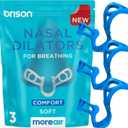 Brison Nasal Dilators for Breathing and Sleeping - 3 Pack Anti Snoring Nose Vents Opener for Better Breathing Sleep ing and Activity Improves Airflow - Soft
