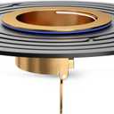 Shower Floor Drain Backflow Preventer Large Caliber Variable Diameter Sealing Gasket One Way Drain Valve Floor Drain Insert Drain PlugSuitable for Caliber 1.25"-1.65"(Brass)