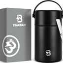 Thermo for Hot Food, 35 Oz Lunch Soup Thermo Food Jar, Wide Mouth Insulated Thermo Hot Food Container with Spoon for Adults (Black)