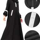 DAZCOS Women Muslim Abayas Dress with Hijabs Long Sleeve Modest Dubai Outfits Arabian Robe Prayer Clothes