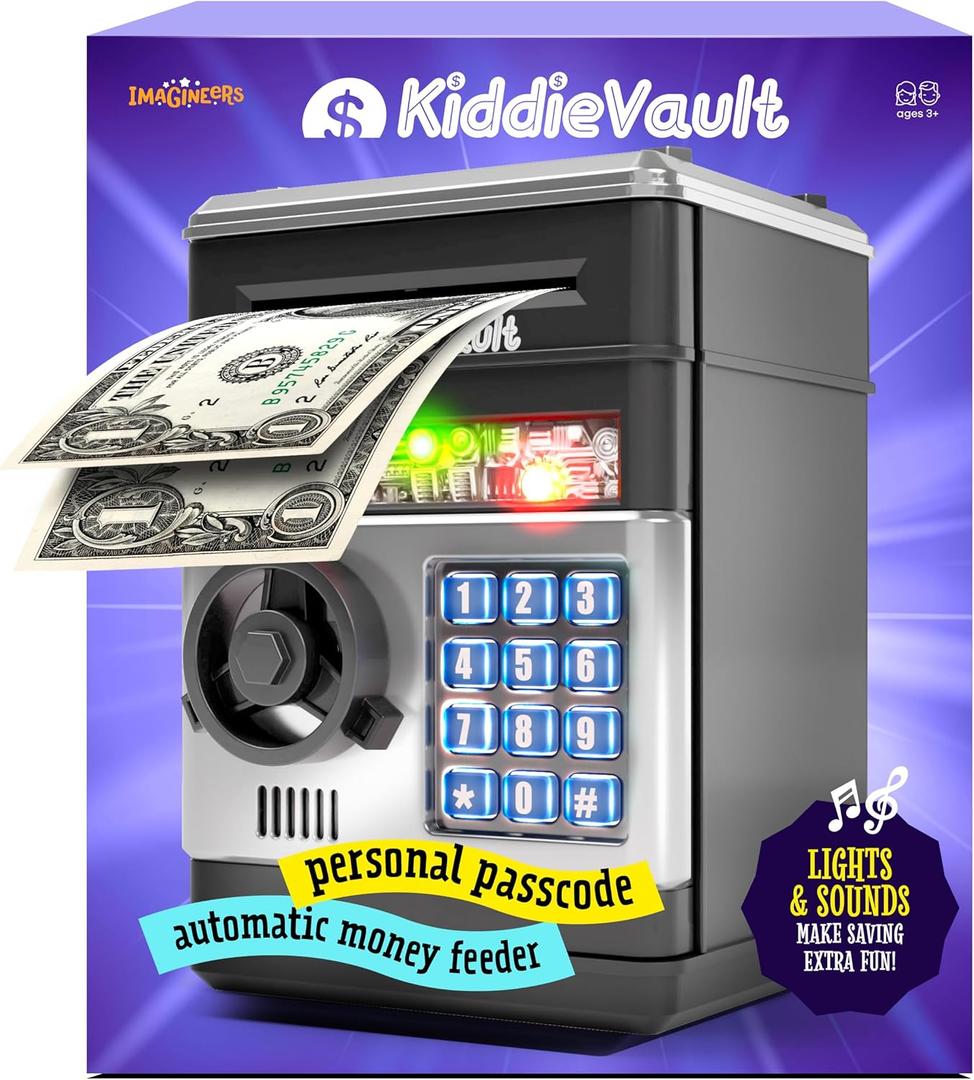 Piggy Bank for Kids - Electronic Money Saving Box w/Code- ATM Safe - Toy Coin Bank - Boys Toys for Age 3, 4, 5, 6, 7, 8, 9 - Birthday Gifts for 8, 9, 10, 11, 12 Year Old Boy and Girl Piggy Bank for Kids - Electronic Money Saving Box w/Code- ATM Safe - Toy Coin Bank - Boys Toys for Age 3, 4, 5, 6, 7, 8, 9 - Birthday Gifts for 8, 9, 10, 11, 12 Year Old Boy and Girl