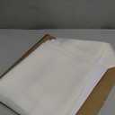 Simplebrand Ivory Sheer Kitchen Curtains (2 Panels, 42 x 36 Inch, Rod Pocket) - 100% Polyester Light Filtering Drapes for Bathroom, Living Room, Bedroom Decoration