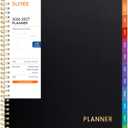 SUNEE Academic Planner 2026-2027 Weekly & Monthly Planner, July 2026 to June 2027, 8.5"x11", Thick Paper, Tabs, Pockets, Bookmark, Spiral-Bound, Student Teacher Organizer, Black
