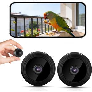 2 PCS 1080p Indoor Security Hidden Cameras, 2026 Mini Camera for Home Use