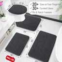 OLANLY Bathroom Rugs 30x18, Extra Soft Absorbent Chenille Bath Rugs, Rubber Backing Quick Dry, Machine Washable Bath Mats for Bathroom Floor, Tub and Shower, Home Decor Accessories, Dark Grey