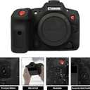 Easy Hood Camera Case for Canon EOS R5C Mirrorless Camera, Anti-Scratch Soft Silicone Rubber Case Protective Body Housing Protector Skin Cover-Black