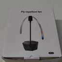 Fly Fans for Tables, Fly Repellent Fan Outdoor Indoor Keep Flies Away, Fly Repellent Fans for Tables with Holographic Blades for Picnic, Party, Restaurant, Kitchen, and BBQ, 4 Pack Black