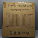 Cumbor 29.7-57" Extra Wide Baby Gate for Stairs, Mom's Choice Awards Winner-Dog Gate for Doorways, Pressure Mounted Walk Through Safety Child Gate for Kids Toddler, Tall Pet Puppy Fence Gate, Black