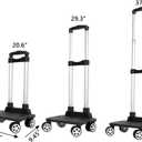 Backpack Trolley - 4 Wheels Folding Compact Lightweight Luggage Cart, Travel Trolley for Bags/Lunch Backpack/Golf Bag (4 Wheels)