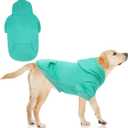 KOOLTAIL Dog Hoodie,Soft&Warm Pet Sweater with Leash Hole&Pocket Boy Girl, Puppy Fall Winter Jacket Clothes, French Pitbull Cold Weather Coat Sweatshirt, Lake Blue XL/XXL