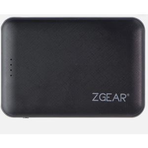 ZGear 5000 mAh Slim Dual Charging Port Power Bank - Black