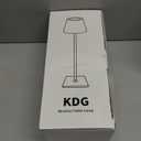 KDG 2 Pack Cordless Table Lamp, Portable LED Desk Lamps, 5000mAh Battery Operated, 3 Color Stepless Dimming Up, for Restaurant, Bedroom, Outdoor Camping, Coffee Shop, Night Light, Rechargeable (Black)