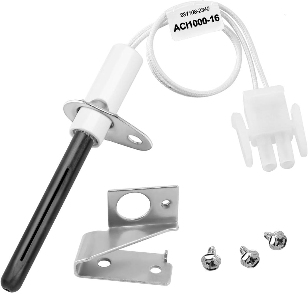 Cenipar 903110A 903110 Furnace Hot Surface Ignitors With Plug, Round Silicon Nitride Universal Hot Surface Igniter Kit Replacement for Nordyne Furnace Igniters 903110