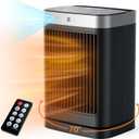 Abolee Space Heaters with Motion Sensor,Portable Heaters for Indoor Use,Electric Small Heaters for Large Room Bedroom Office Garage Desk,1500W Ceramic Heating with Remote,Oscillating,Timer,Thermosta
