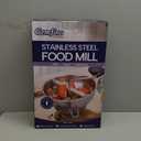 Stainless Steel Food Mills With 3 Milling Discs,Ergonomic design Of Rotary Food Mills For Tomato Sauce,Potatoes,Jams with Silicone Handle Dishwasher Safe, Multifunctional Spoon,Orange