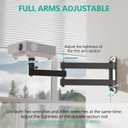 WALI Foldable Projector Wall Mount, Fully Adjustable Projector Holder with 360 Rotating Gimbal, Wall Mount Stand for 1/4" M4 M6 Screw Size Projectors(1330LM-PM), Black (Mini)