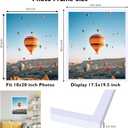 JCJMY 18x20 Picture Frame White for Poster Photo Picture, Horizontal and Vertical Formats for Wall Hanging, 18 x 20 Wall Gallery Poster Photo Frame for 18 by 20 Photos Posters, White